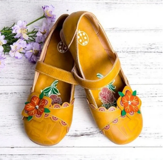 Handmade Three-dimensional Decals Foreign Trade Large Size Single Shoes Women