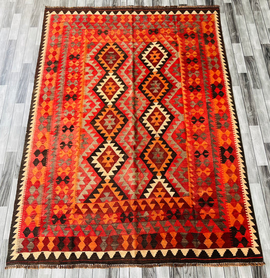 Afghan Handmade Chobi Kilims Rug, Wool Kilim Rug, Area Rug Kilim, Home Decor Kilim Rug