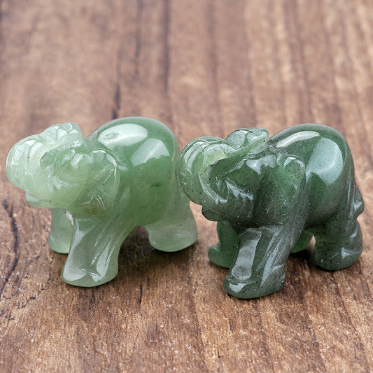 Elephant Carving Stereoscopic 1.5 Inch Crystal Ornament