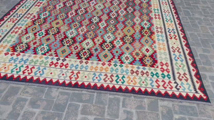 Afghan Handmade Chobi Kilims Rug, Wool Kilim Rug, Area Rug Kilim, Home Decor Kilim Rug