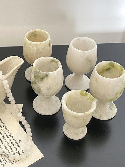 Jade And Stone High Legged Cup Ornaments