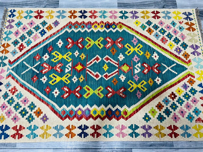 Afghan handmade Chobi Kilim Rug, 100% Wool’s Rug Kilim, Hand  Knotted Wool Kilim.