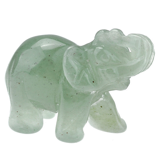 Elephant Carving Stereoscopic 1.5 Inch Crystal Ornament