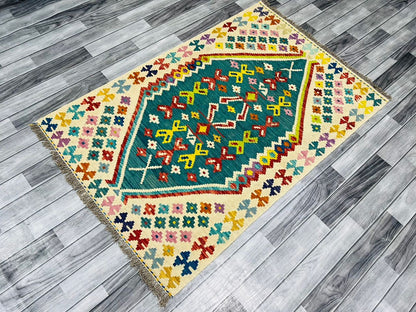 Afghan handmade Chobi Kilim Rug, 100% Wool’s Rug Kilim, Hand  Knotted Wool Kilim.