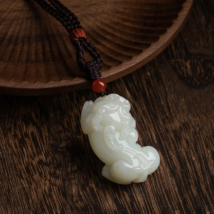 Certified PIYAO Jade Pendants Pixiu Necklace Pendant Women's Jewelry Talisman Pendants Jade Jewelry