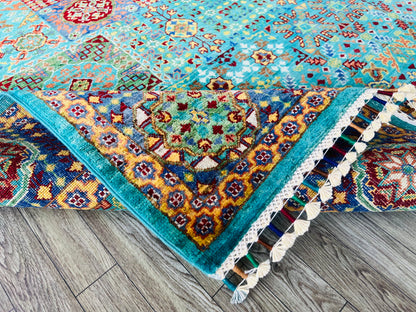 Afghan handmade Wool’s Mamlook Design Rug, 100% Wool Rug, Hand Knotted Rug