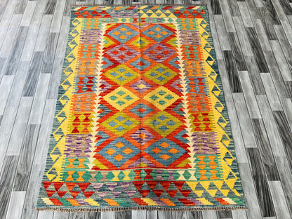 Alfombra afgana Chobi Kilims hecha a mano