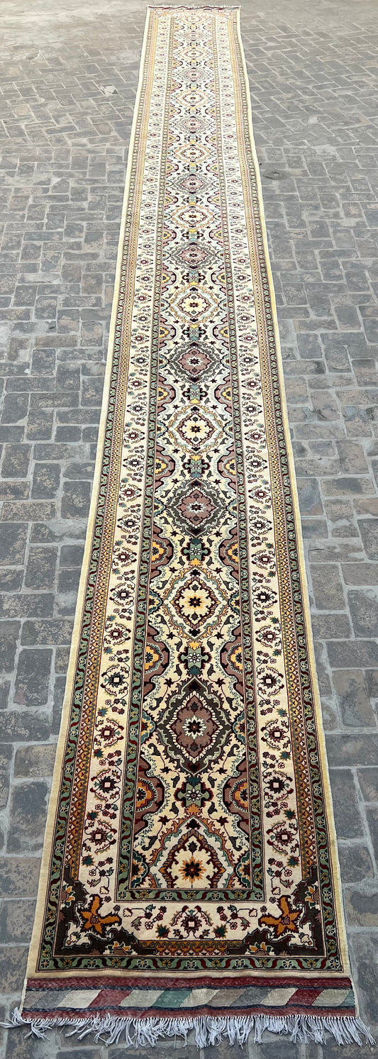 Afghanischer handgemachter Wollteppich, handgewebter großer Läuferteppich, großer Läuferteppich, Wohndeko-Teppich,