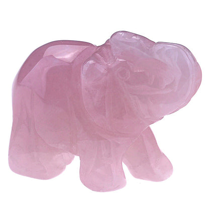 Elephant Carving Stereoscopic 1.5 Inch Crystal Ornament