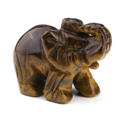 Elephant Carving Stereoscopic 1.5 Inch Crystal Ornament