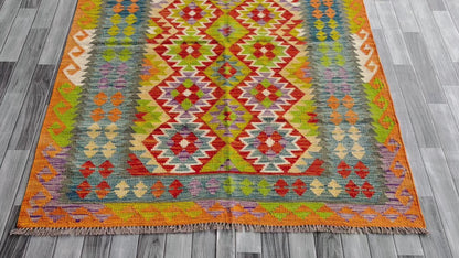 Alfombra afgana Chobi Kilims hecha a mano